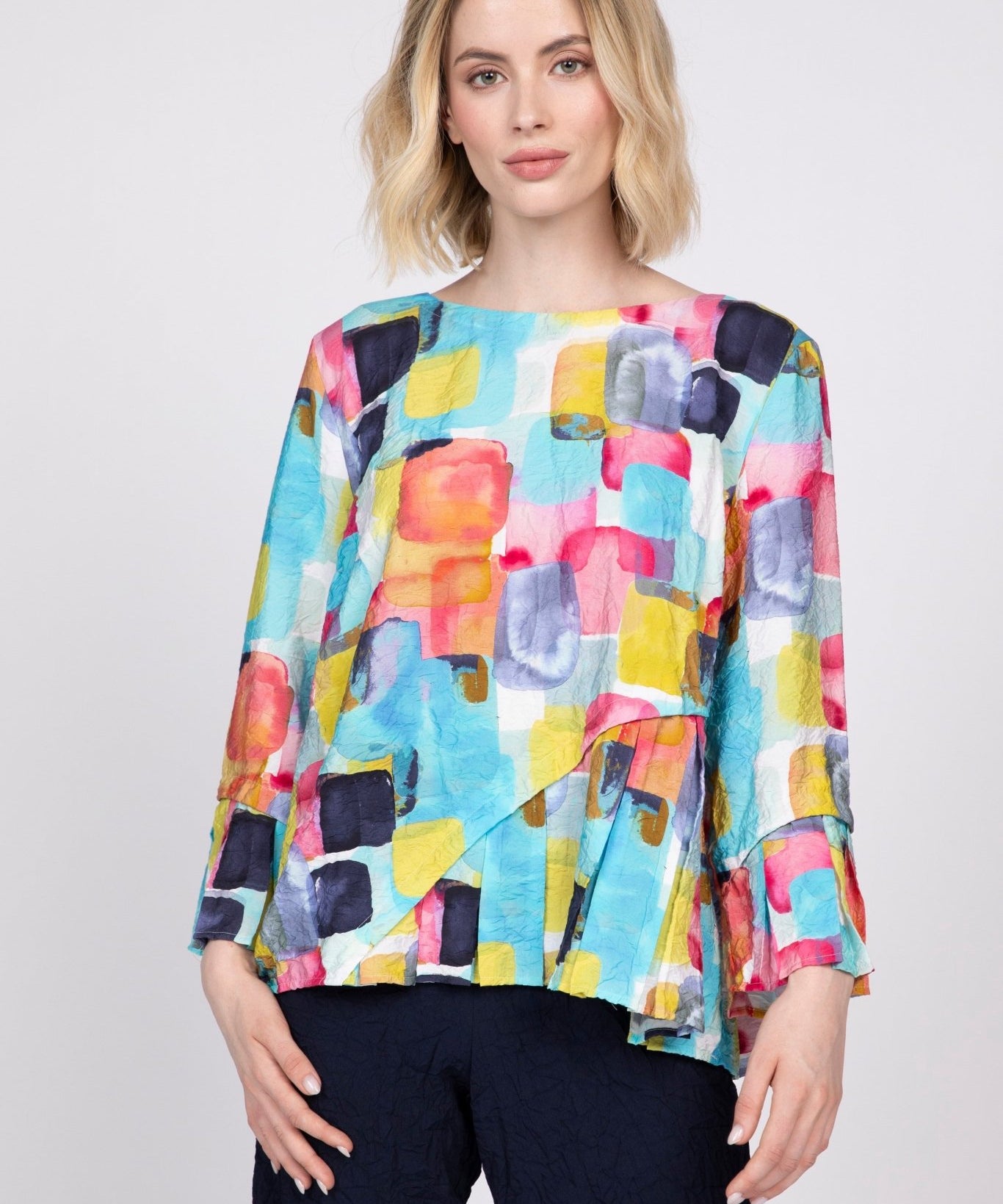 Rayon Crinkle Multi Arc Top - Habitat -  - Sugar River Shoppe - 