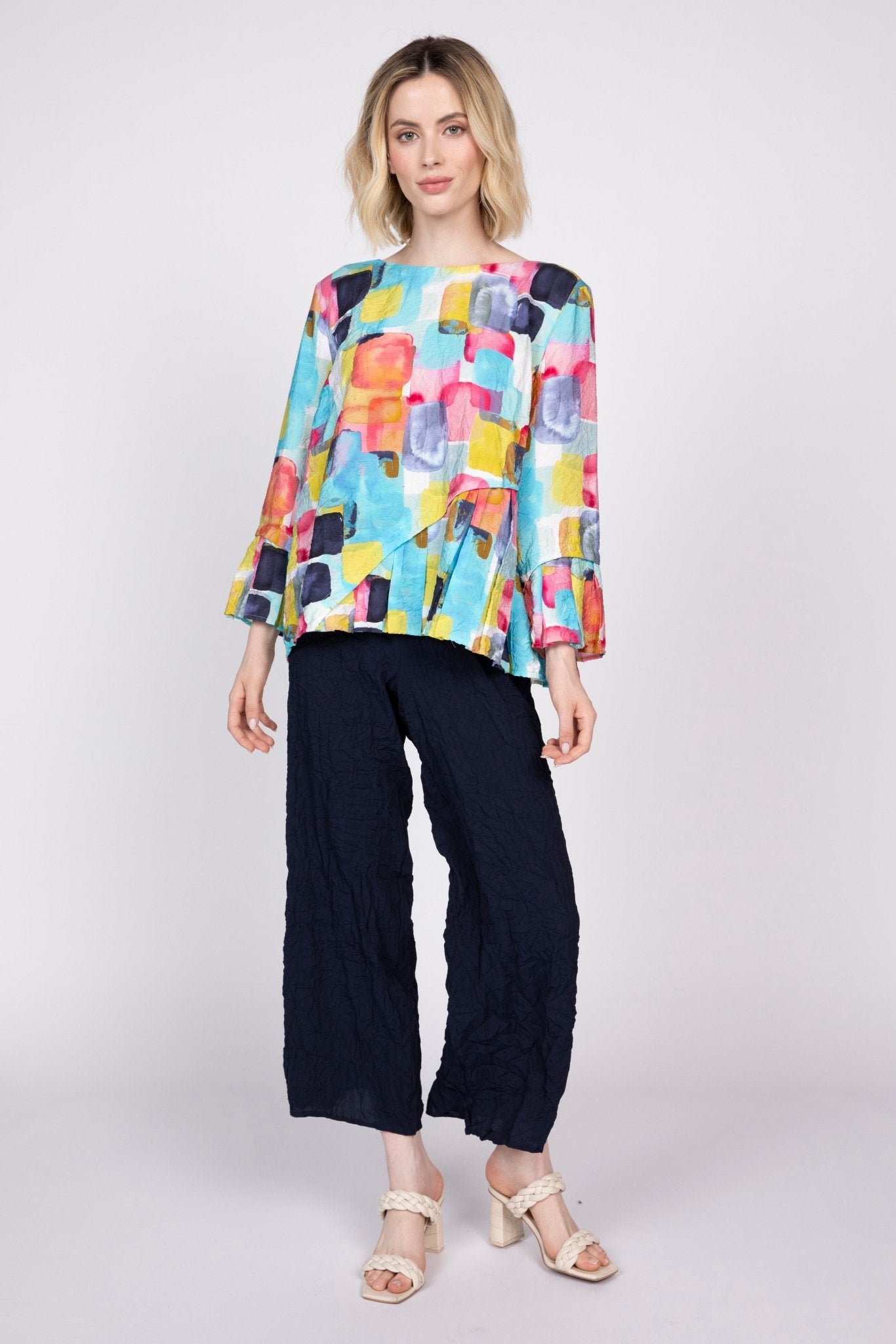 Rayon Crinkle Multi Arc Top - Habitat -  - Sugar River Shoppe - 