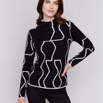 Reversible Mock Neck Fitted Sweater - Charlie B - 690178537141 - Sugar River Shoppe - 