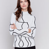 Reversible Mock Neck Fitted Sweater - Charlie B - 690178537141 - Sugar River Shoppe - 