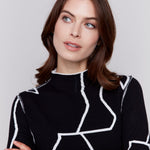 Reversible Mock Neck Fitted Sweater - Charlie B - 690178537141 - Sugar River Shoppe - 