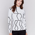 Reversible Mock Neck Fitted Sweater - Charlie B - 690178537141 - Sugar River Shoppe - 