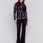 Reversible Mock Neck Fitted Sweater - Charlie B - 690178537141 - Sugar River Shoppe - 
