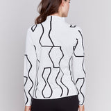 Reversible Mock Neck Fitted Sweater - Charlie B - 690178537141 - Sugar River Shoppe - 