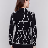 Reversible Mock Neck Fitted Sweater - Charlie B - 690178537141 - Sugar River Shoppe - 