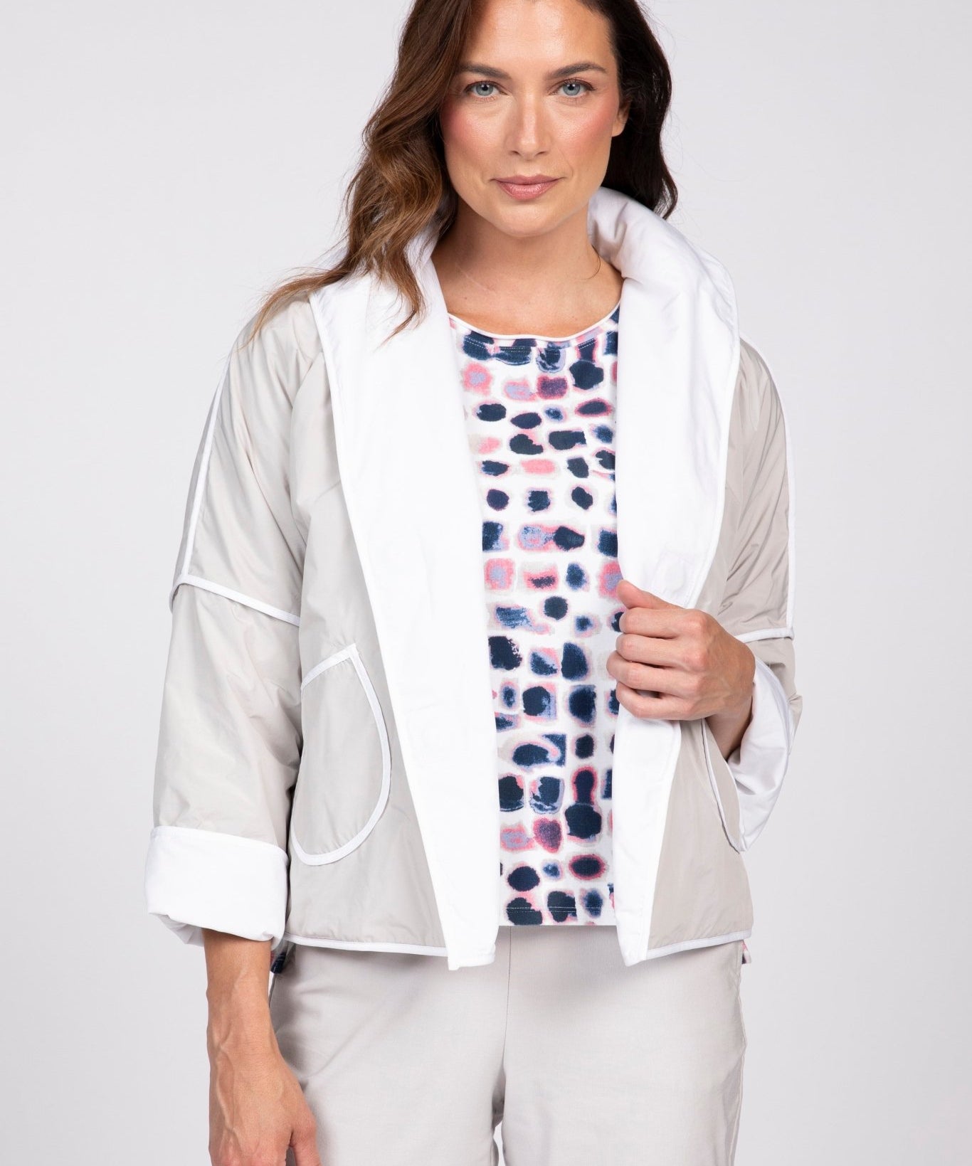 Reversible Taffeta Shawl Jacket - Habitat - 194451671787 - Sugar River Shoppe - 