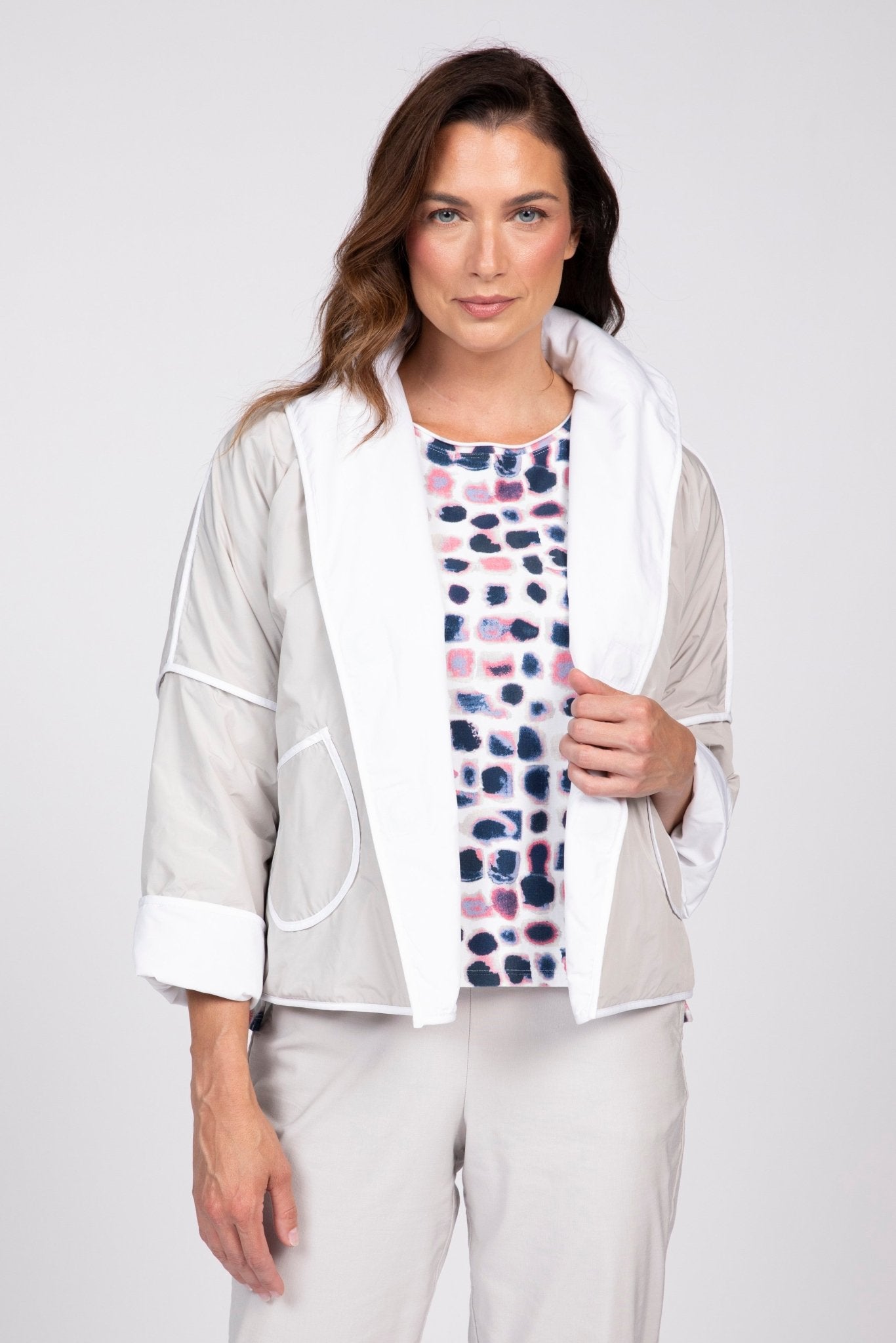 Reversible Taffeta Shawl Jacket - Habitat - 194451671787 - Sugar River Shoppe - 