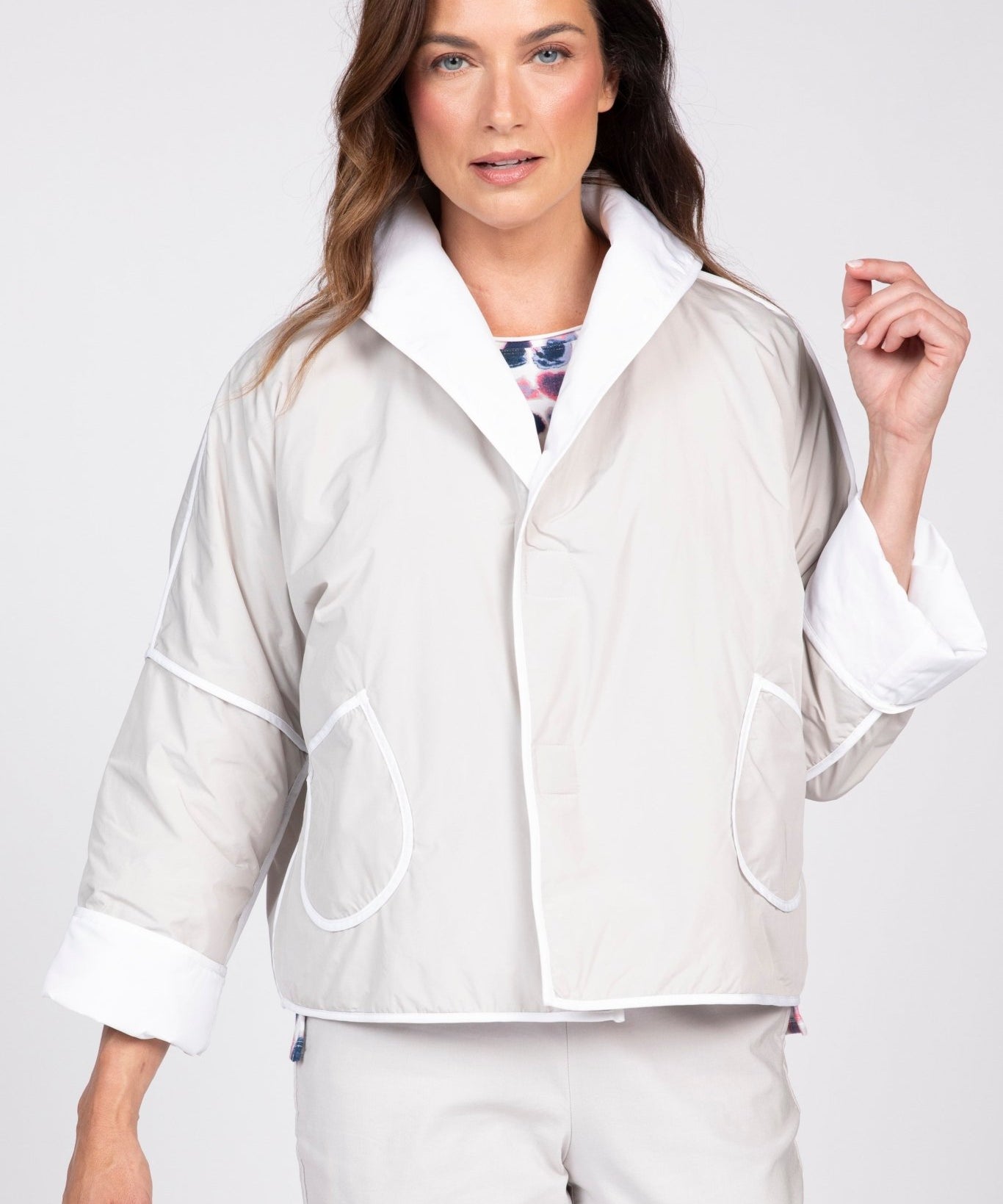 Reversible Taffeta Shawl Jacket - Habitat - 194451671787 - Sugar River Shoppe - 