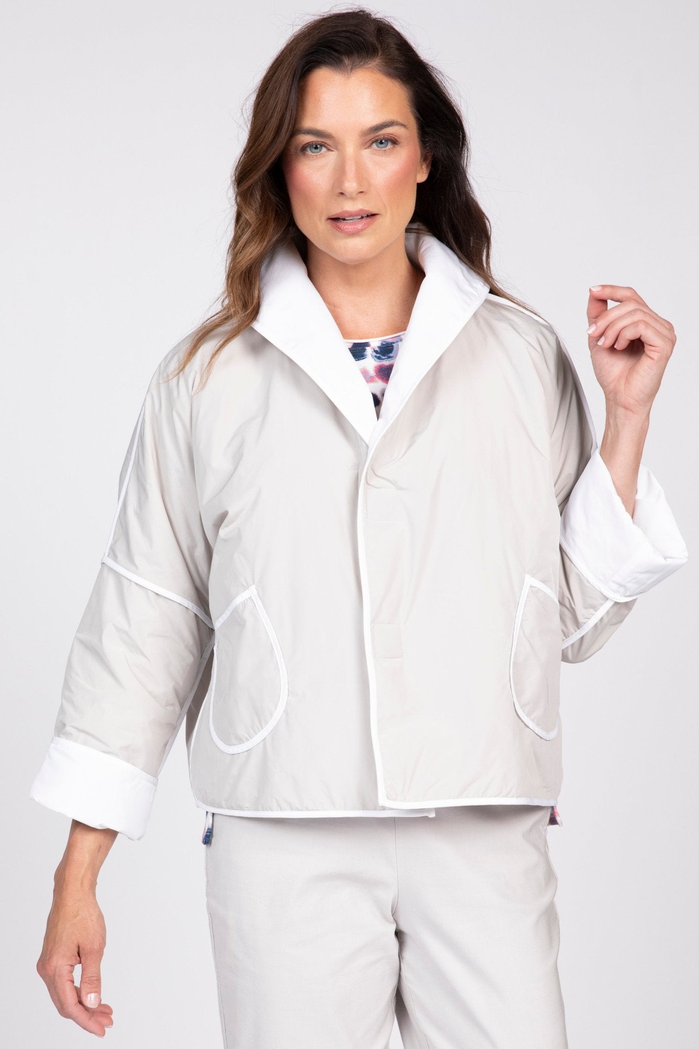 Reversible Taffeta Shawl Jacket - Habitat - 194451671787 - Sugar River Shoppe - 