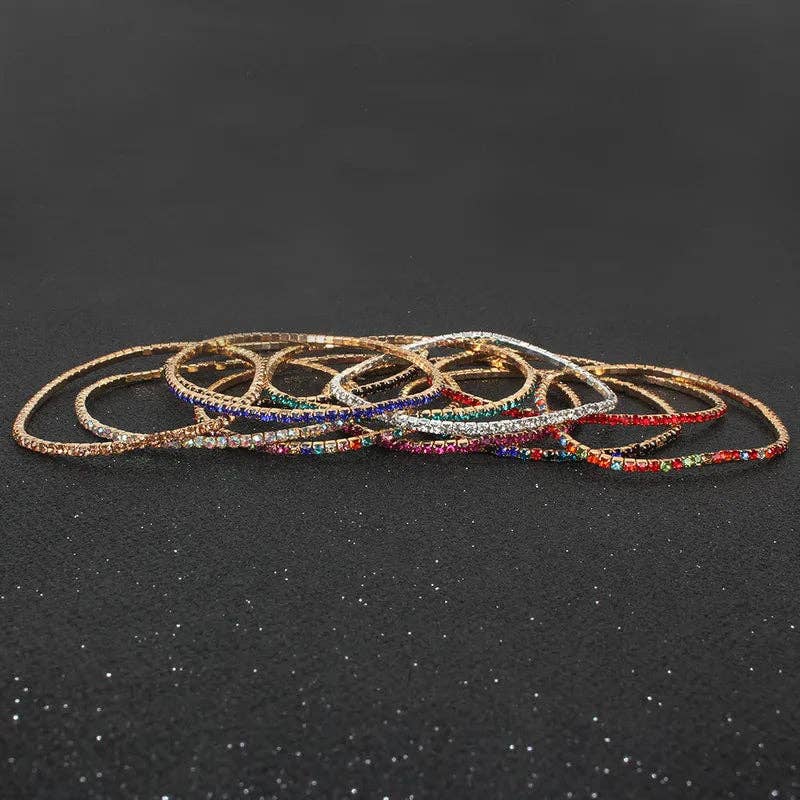 Rhinestone Stretch Bracelet - Treisi - 95273000 - Sugar River Shoppe - 