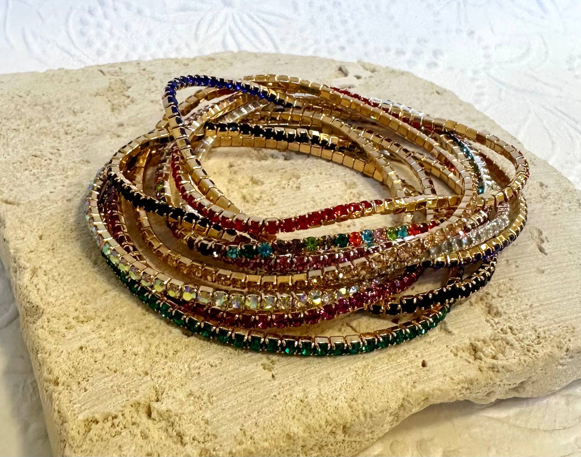 Rhinestone Stretch Bracelet - Treisi - 95273000 - Sugar River Shoppe - 
