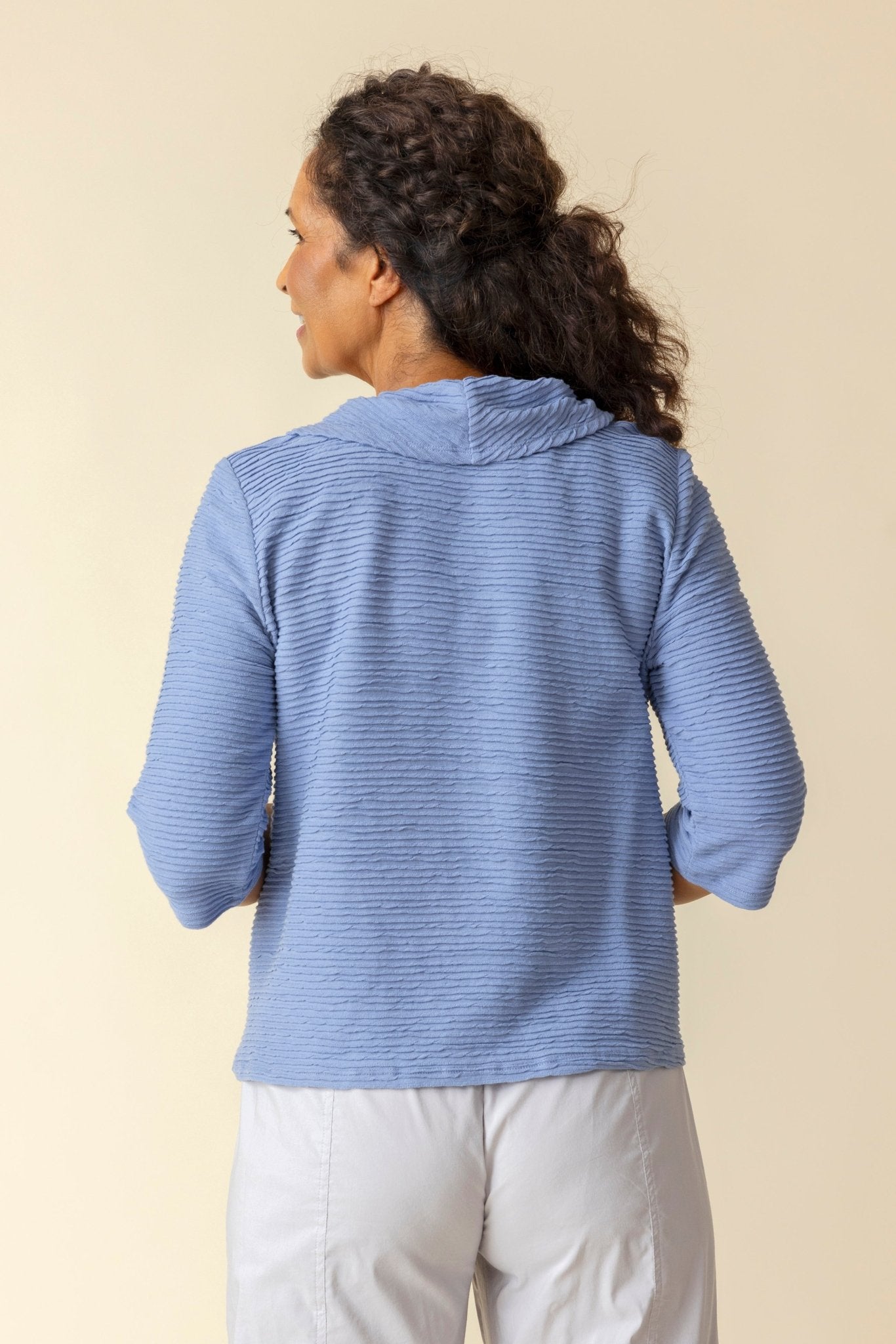 Ripple Effect Drape Neck Top - Habitat - 194451543633 - Sugar River Shoppe - 