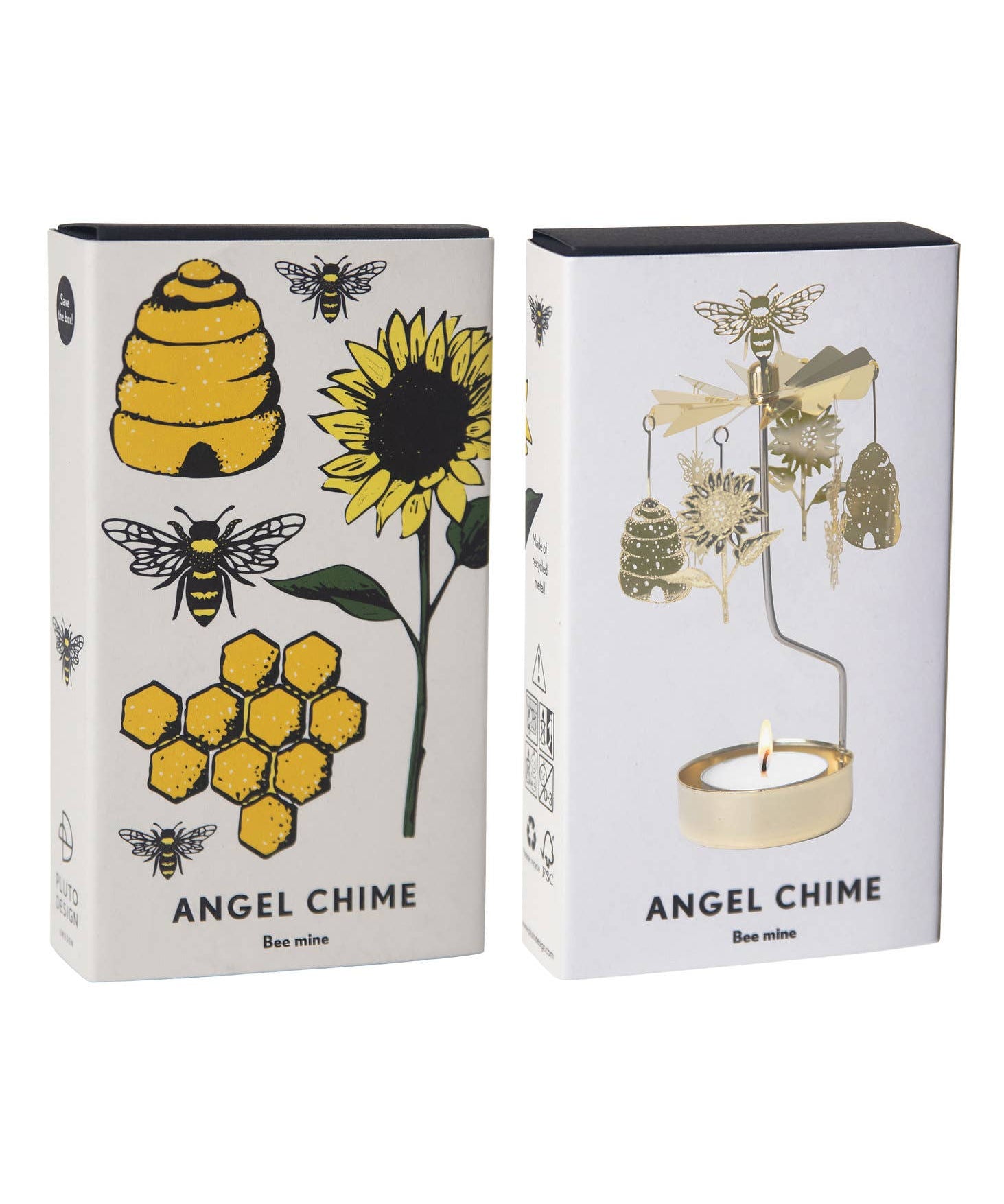 Rotary Candleholder, Bee Mine, Gold - Talla Imports - 7330123006324 - Sugar River Shoppe - 