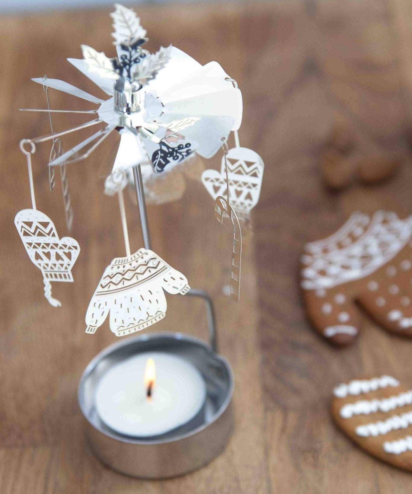 Rotary Candleholder, Winter - Talla Imports - 7330123005846 - Sugar River Shoppe - 