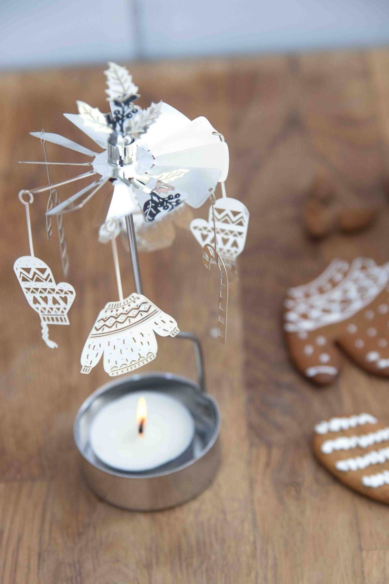 Rotary Candleholder, Winter - Talla Imports - 7330123005846 - Sugar River Shoppe - 