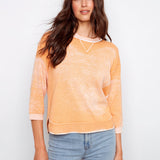Round Hem Cotton Sweater - Charlie B - 690178745720 - Sugar River Shoppe - 