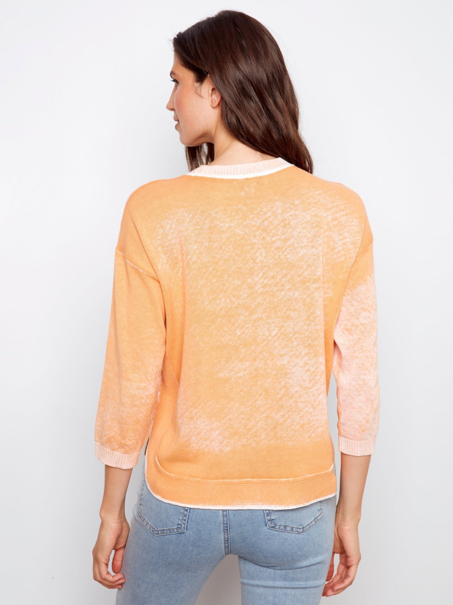 Round Hem Cotton Sweater - Charlie B - 690178745720 - Sugar River Shoppe - 