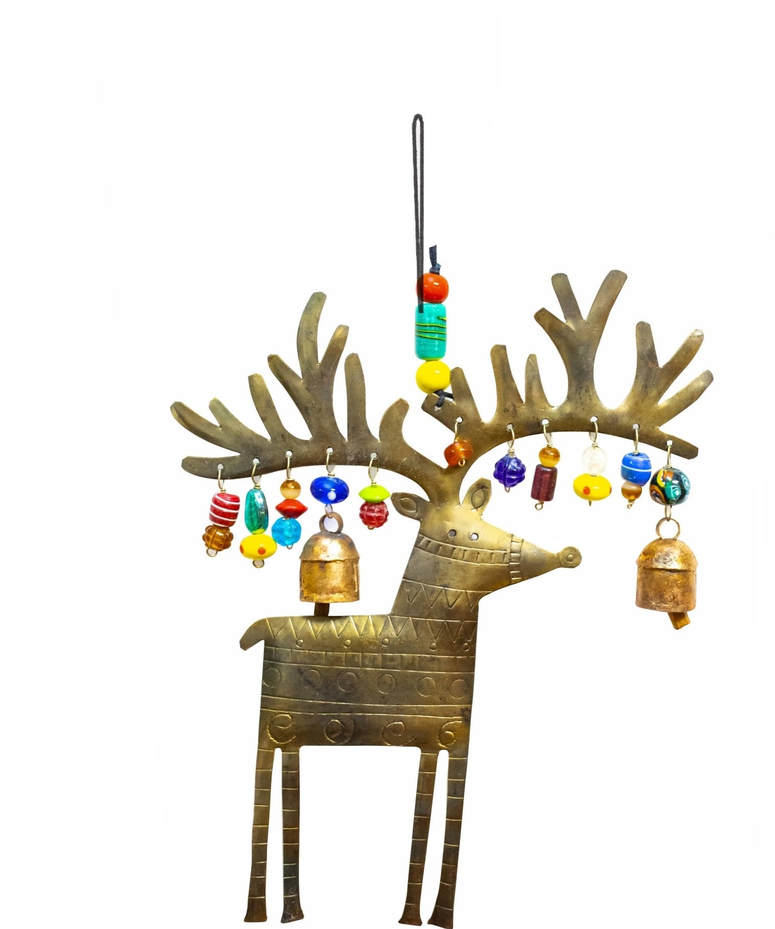 Rudolph The Reindeer/Iron/Beads&Bell - Moksha - A654367658062A - Sugar River Shoppe - 