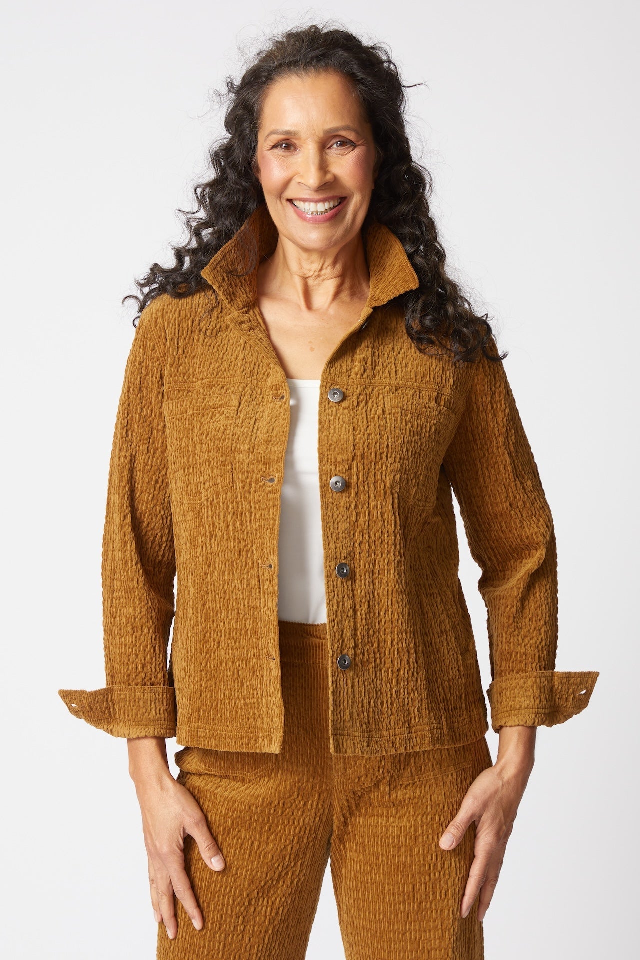Rustic Stretch Cord Boyfriend Jacket - Habitat - 194451629931 - Sugar River Shoppe - 