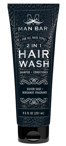 Man Bar 2 in 1 Hair Wash Silver Sage & Bergamot - Sugar River Shoppe