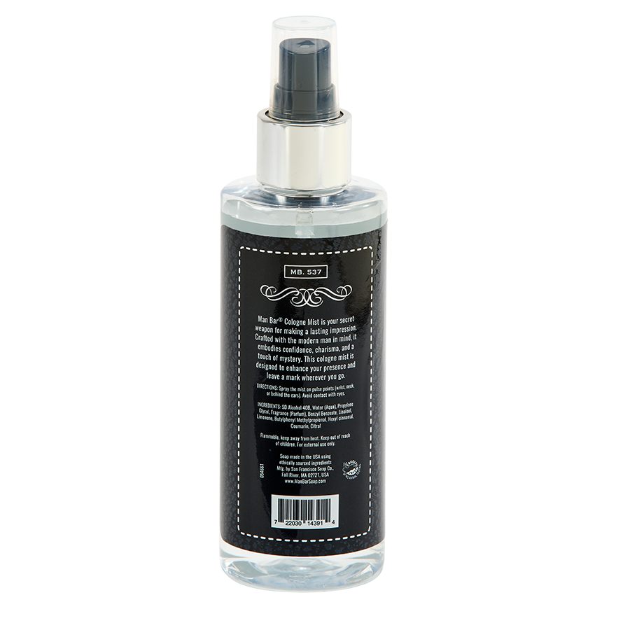 Man Bar Cologne Mist- Midnight Amber - Sugar River Shoppe