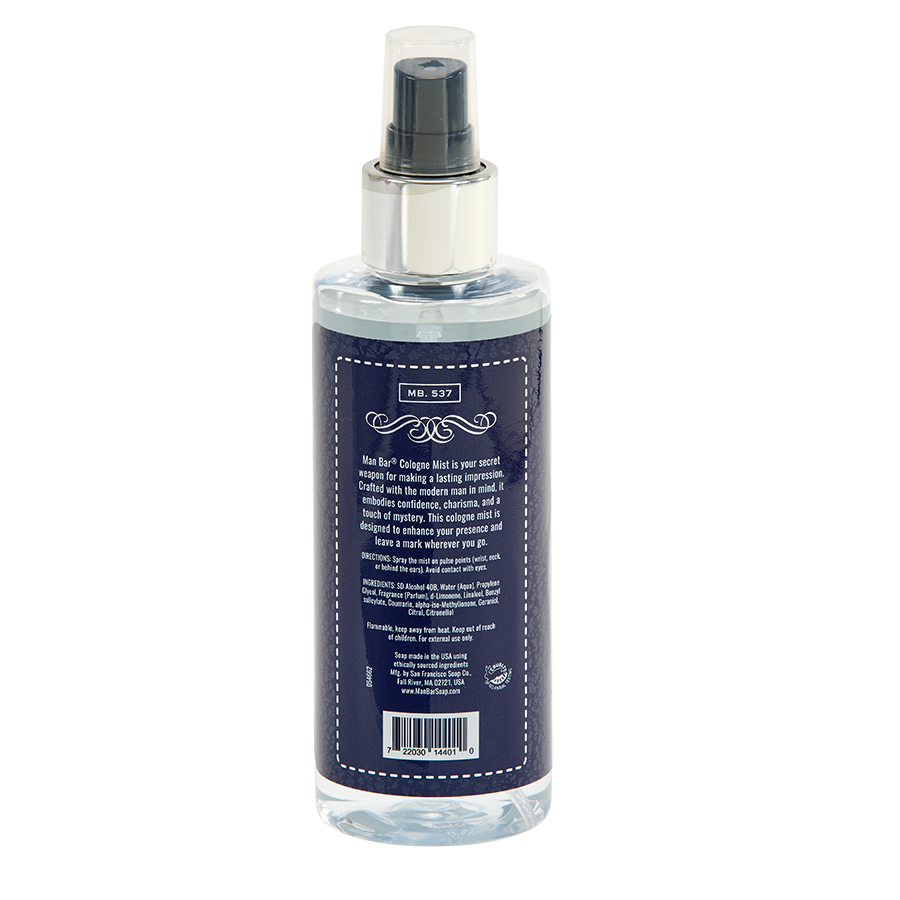 Man Bar Cologne Mist- Silver Sage & Bergamot - Sugar River Shoppe