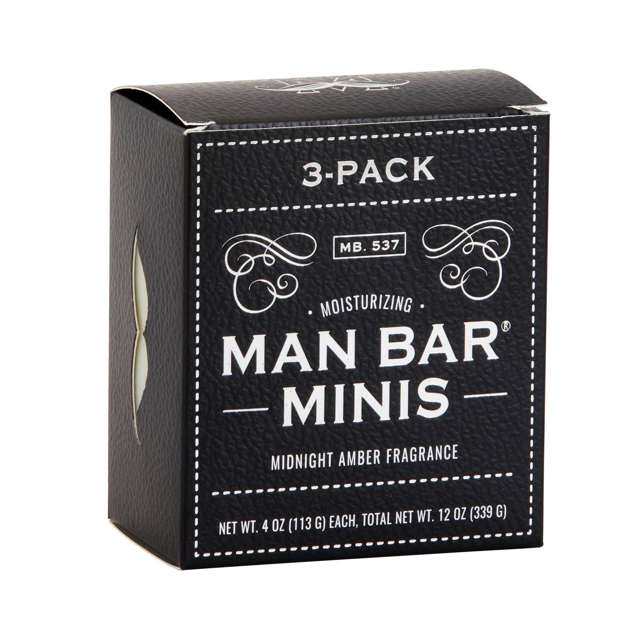 Man Bar Miniature Midnight Amber 3pc Gift Set - Sugar River Shoppe