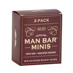 Man Bar Miniature Soap - Exotic Musk & Sandalwood 3pc Gift Set - Sugar River Shoppe