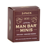 Man Bar Miniature Soap - Exotic Musk & Sandalwood 3pc Gift Set - Sugar River Shoppe