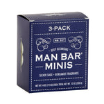 Man Bar Miniature Soap - Silver Sage & Bergamot 3pc Gift Set - Sugar River Shoppe