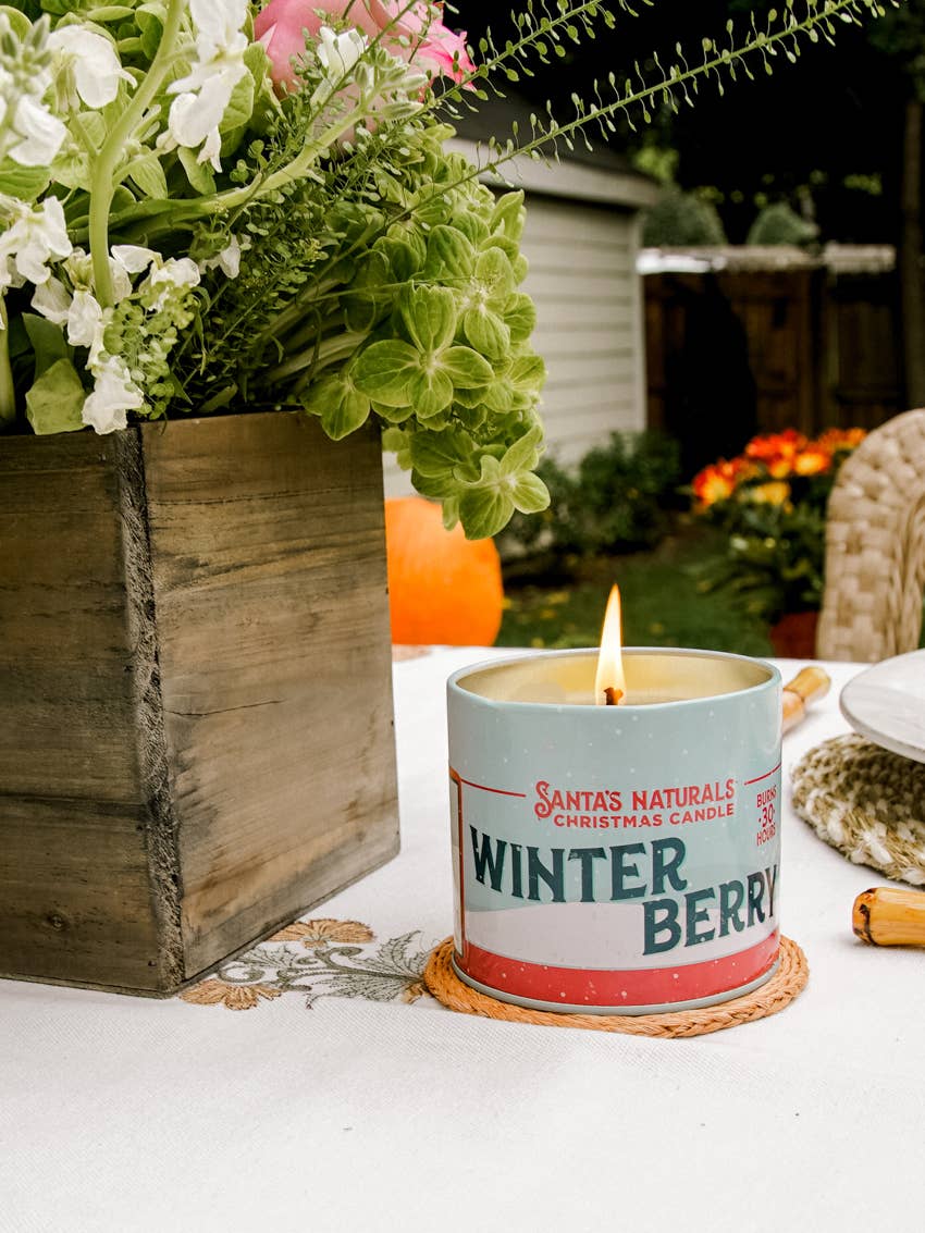 Christmas Candle in Winter Berry 9oz - Sugar River Shoppe