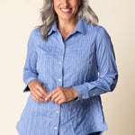 Santorini Stripe Selene Shirt - Habitat - 194451677338 - Sugar River Shoppe - 