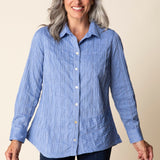 Santorini Stripe Selene Shirt - Habitat - 194451677338 - Sugar River Shoppe - 