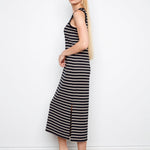 Scuba Sleeveless Striped Yarn Dye Dress - Charlie B - 690178720109 - Sugar River Shoppe - 