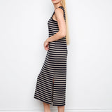 Scuba Sleeveless Striped Yarn Dye Dress - Charlie B - 690178720109 - Sugar River Shoppe - 