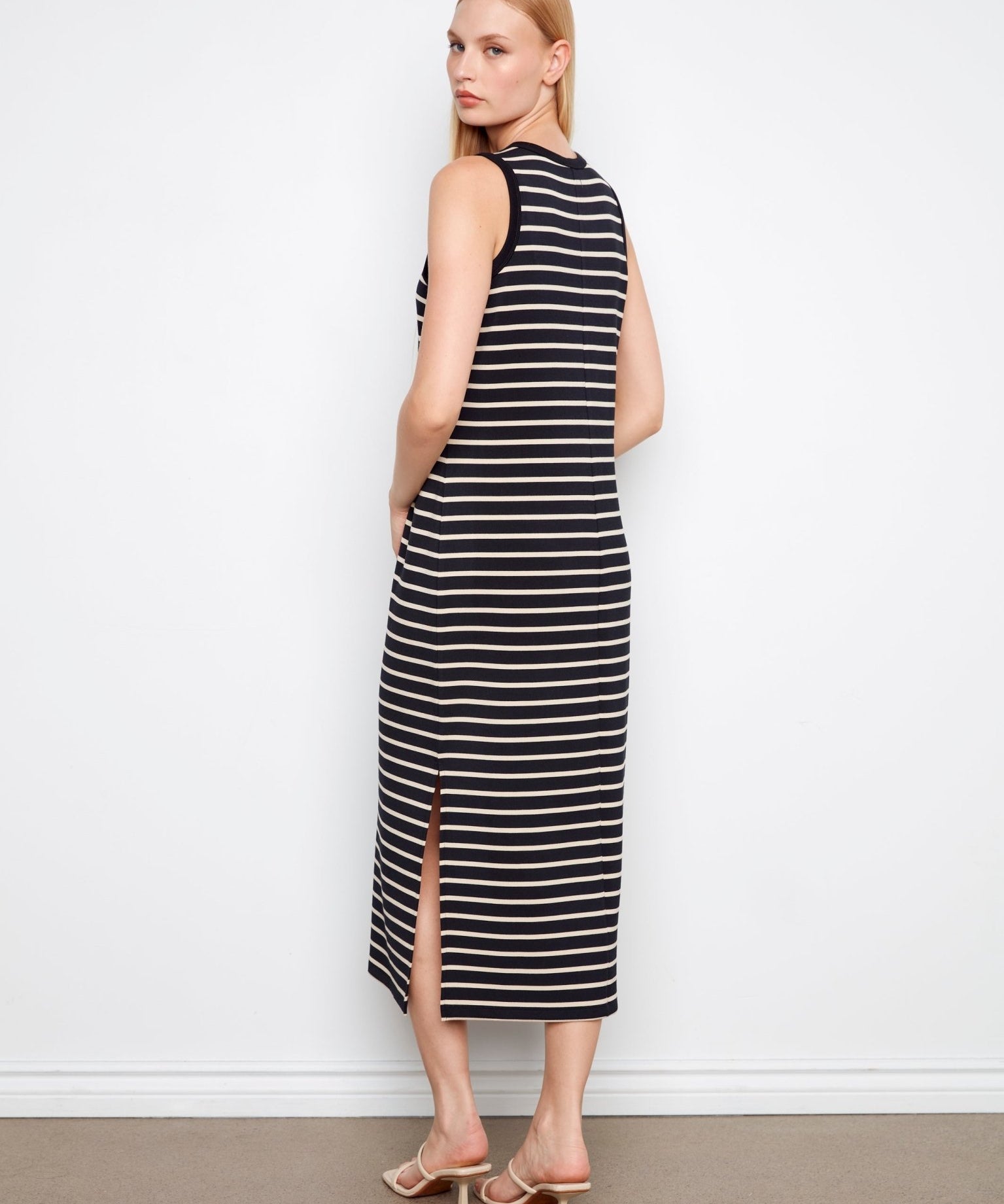Scuba Sleeveless Striped Yarn Dye Dress - Charlie B - 690178720109 - Sugar River Shoppe - 