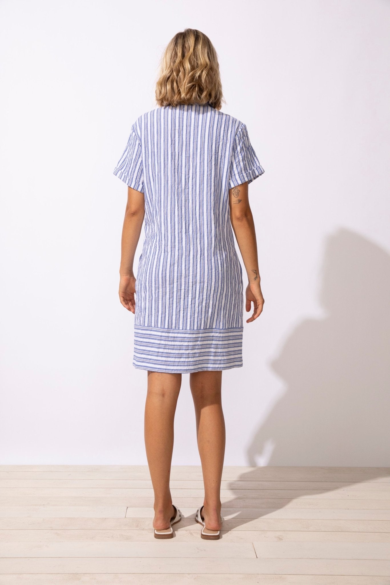 Seaport Stripe Shirt Dress - Habitat - 194451661061 - Sugar River Shoppe - 