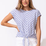 Seaport Stripe Tie Front Top - Habitat - 194451652762 - Sugar River Shoppe - 