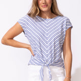 Seaport Stripe Tie Front Top - Habitat - 194451652762 - Sugar River Shoppe - 
