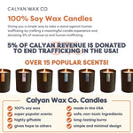 Seaside + Citrus Matte Black Glass Tumbler Soy Candle - Calyan Wax Co. - 856207008796 - Sugar River Shoppe - 