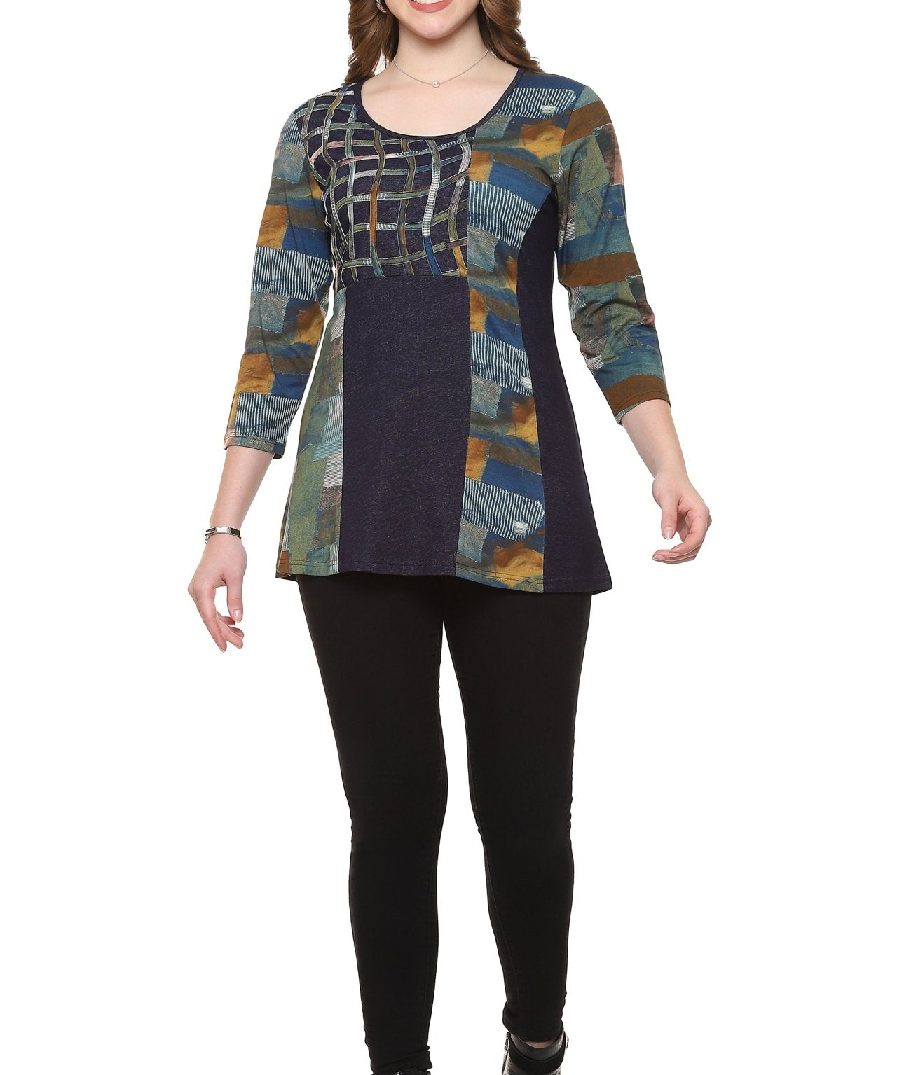 Seema Cutwork Tunic - Parsley and Sage - 38885672 - Sugar River Shoppe - 