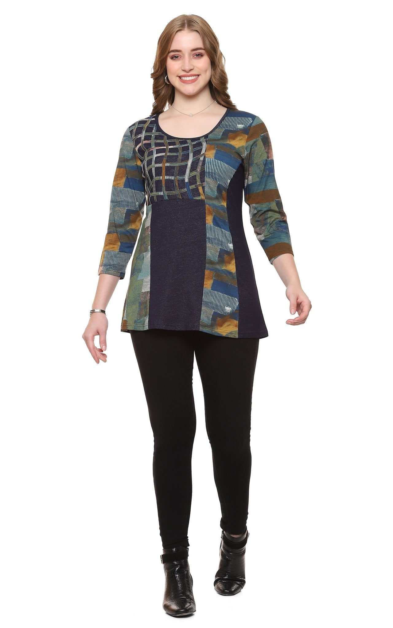 Seema Cutwork Tunic - Parsley and Sage - 38885672 - Sugar River Shoppe - 