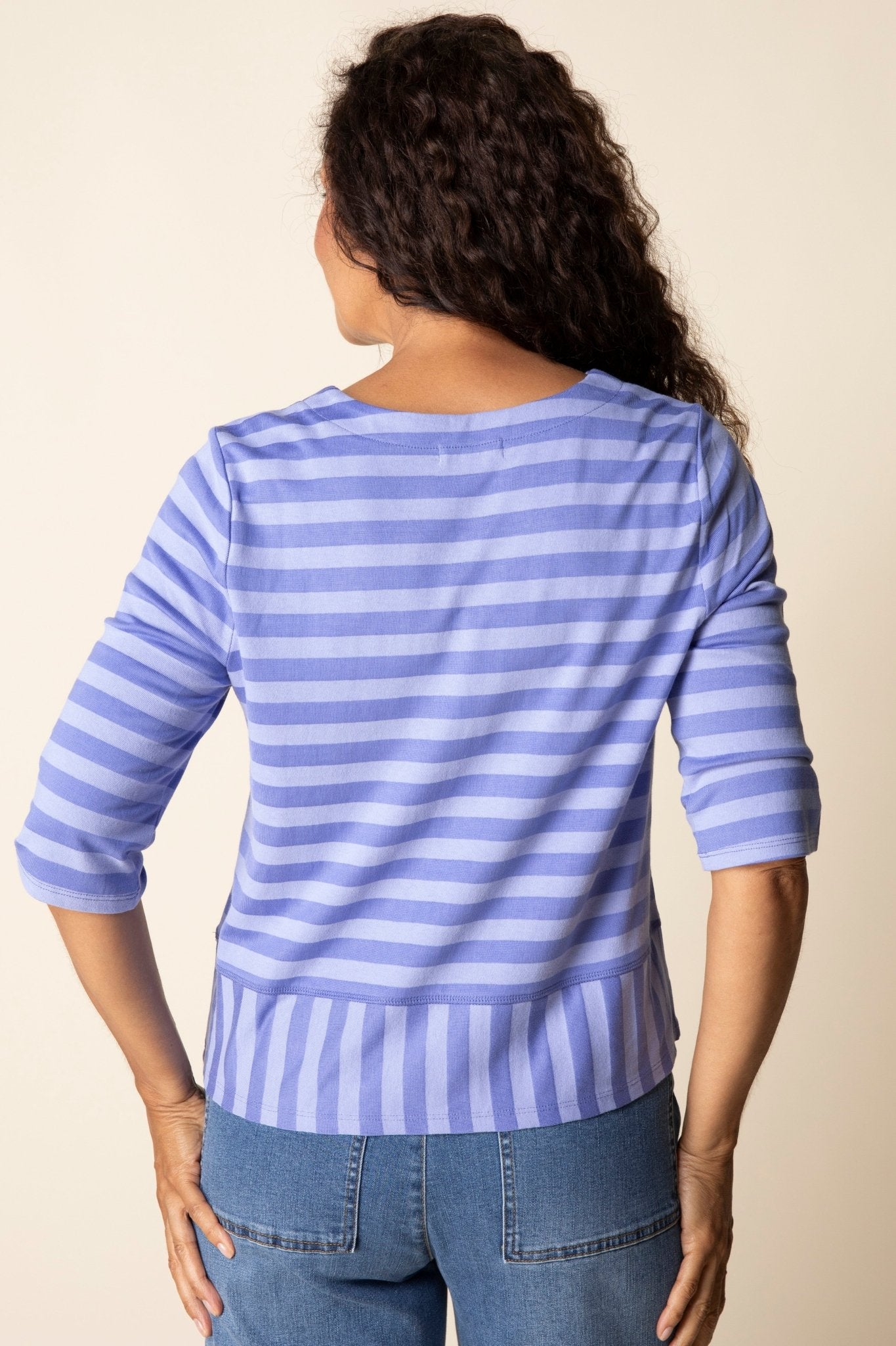 Shadow Stripe Elbow Sleeve Top - Habitat - 194451686453 - Sugar River Shoppe - 