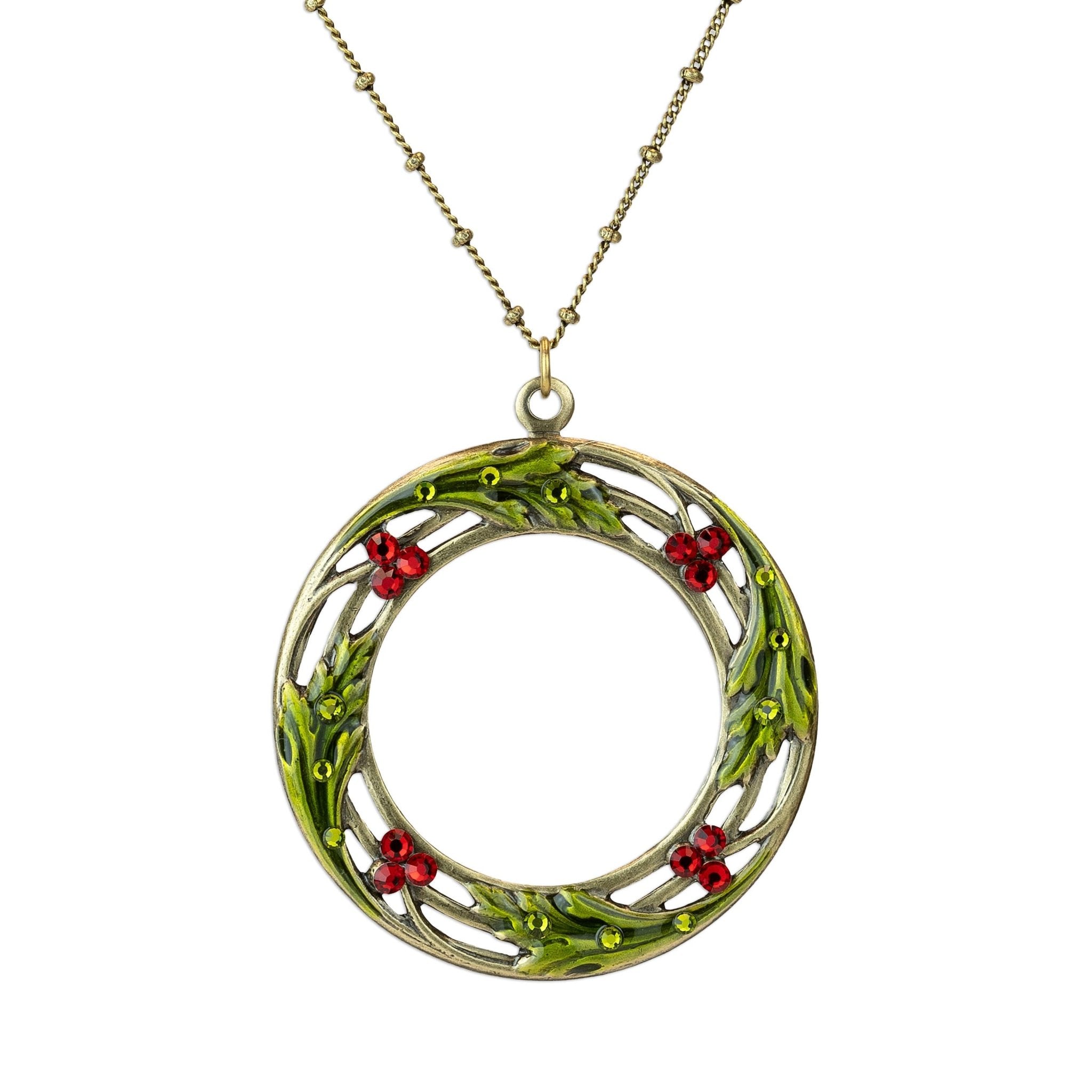 Sherry Red Crystal Circle Wreath Necklace - Anne Koplik Designs, Inc. - 73781800 - Sugar River Shoppe - 