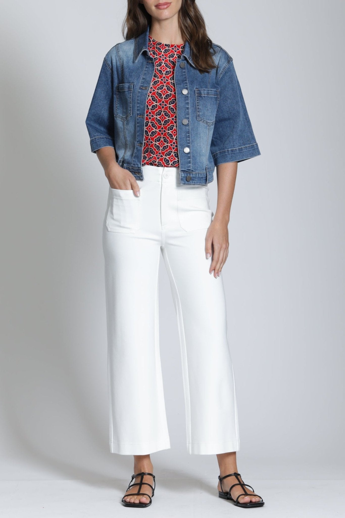 Short Sleeve Jean Jacket - APNY - 605258300324 - Sugar River Shoppe - 
