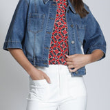 Short Sleeve Jean Jacket - APNY - 605258300324 - Sugar River Shoppe - 