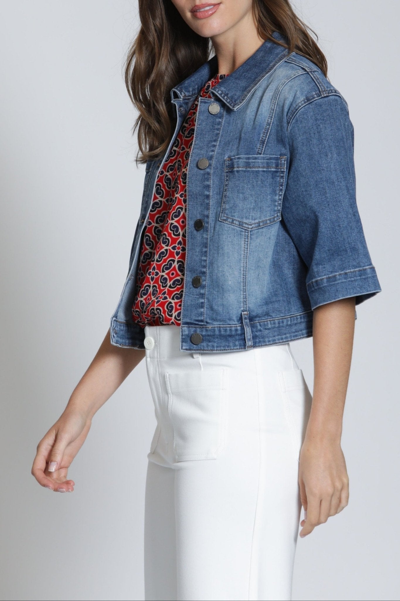 Short Sleeve Jean Jacket - APNY - 605258300324 - Sugar River Shoppe - 