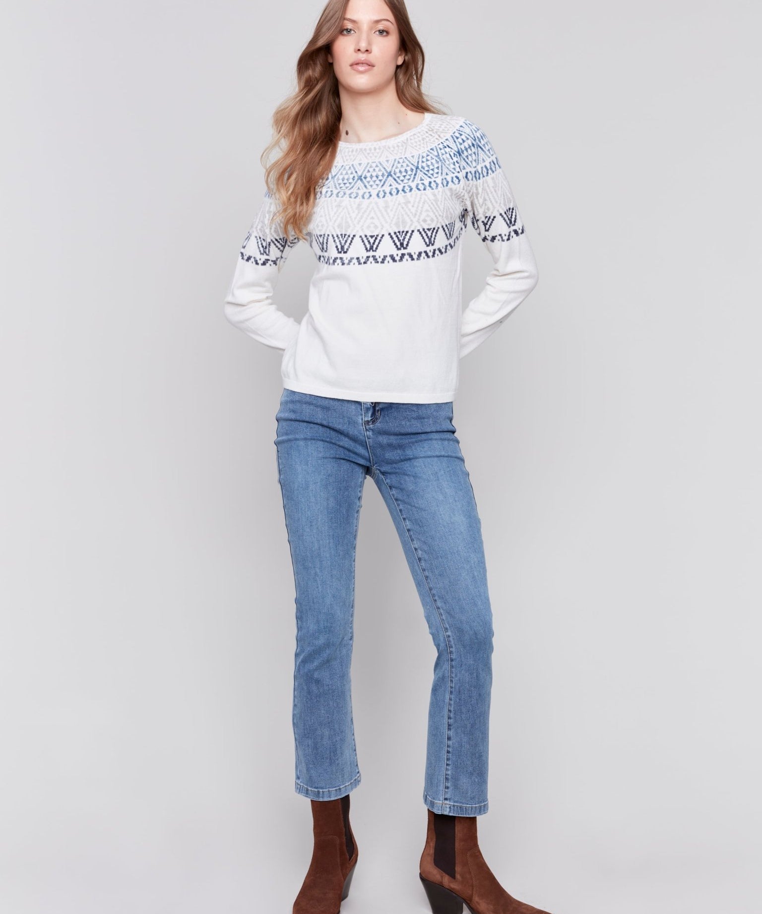 Ski Sweater with Raglan Sleeve - Charlie B - 690178539237 - Sugar River Shoppe - 