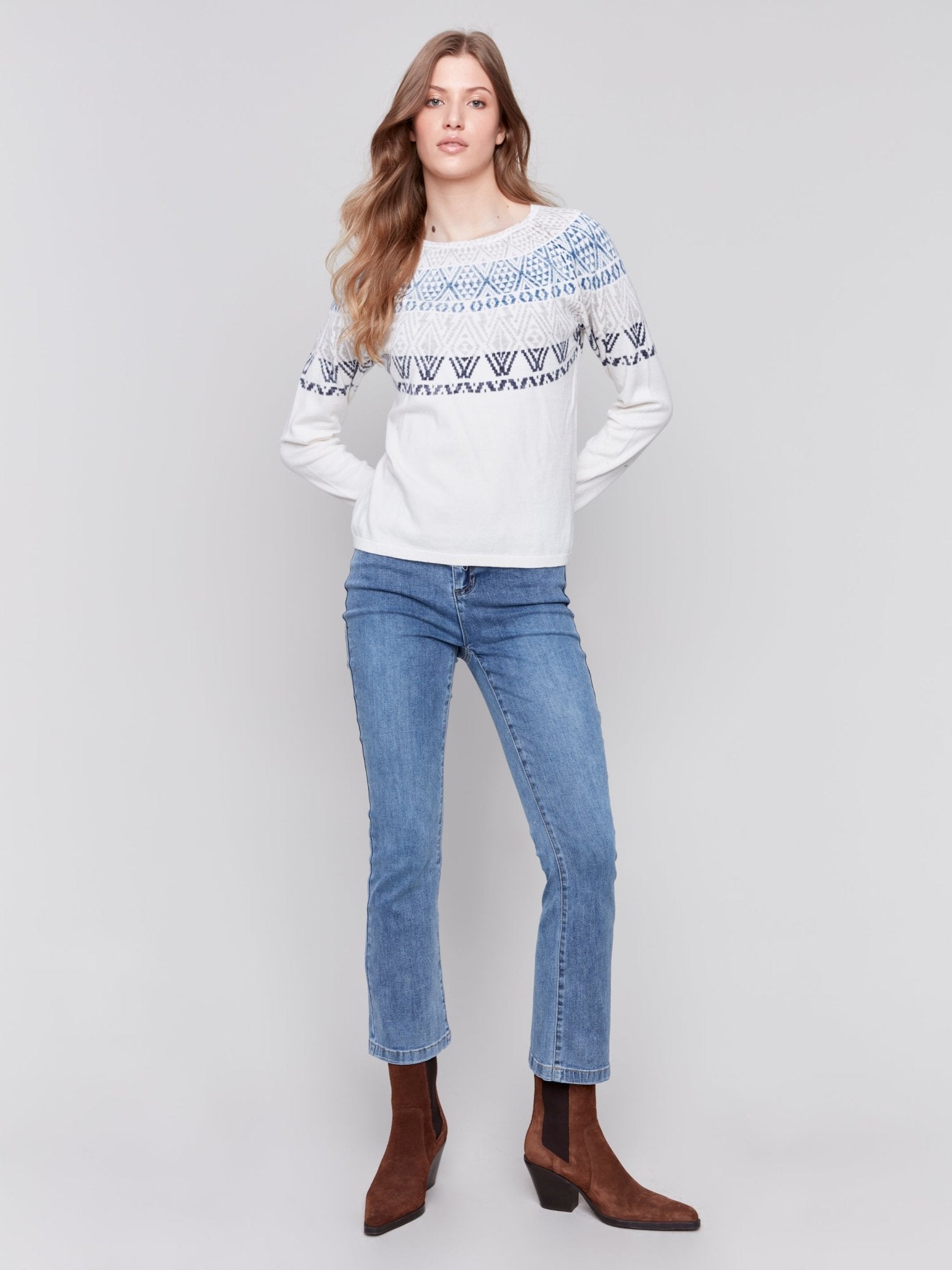 Ski Sweater with Raglan Sleeve - Charlie B - 690178539237 - Sugar River Shoppe - 