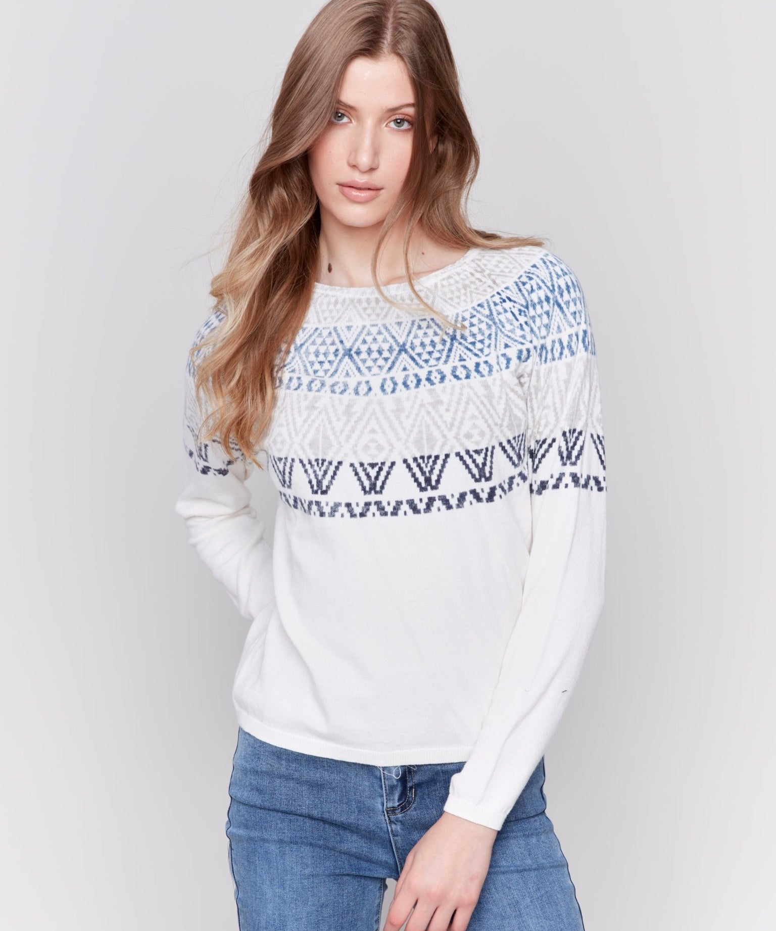 Ski Sweater with Raglan Sleeve - Charlie B - 690178539237 - Sugar River Shoppe - 
